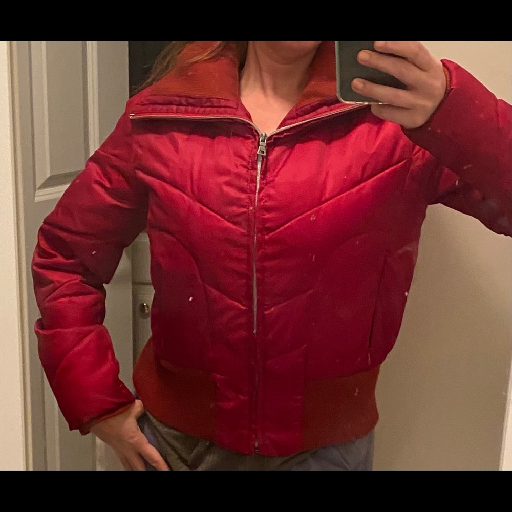 Red winter jacket - Picture 2 of 3